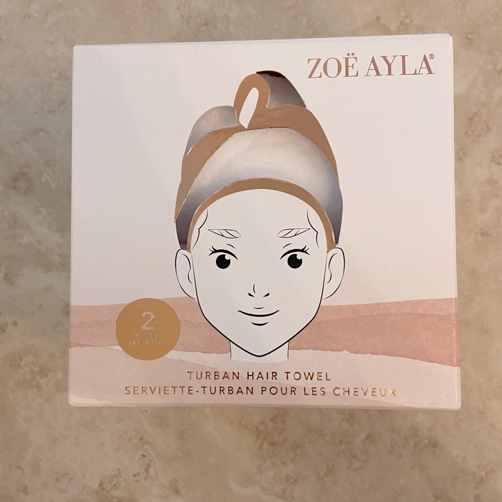 Set of 2 Zoe Ayla Hair Turban Towel